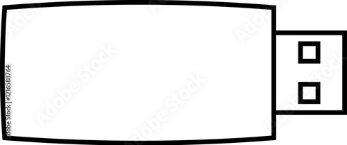 Simple vector icon. Flat illustration on a theme flash drive