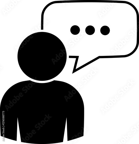 Simple vector icon. Flat illustration on a theme interlocutor