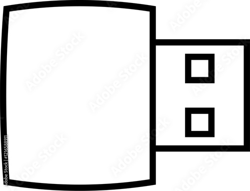 Simple vector icon. Flat illustration on a theme flash drive
