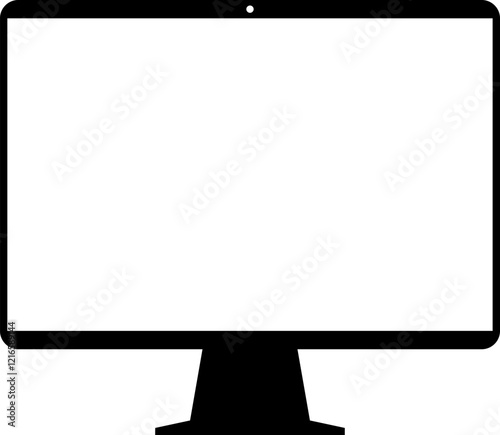 Simple vector icon. Flat illustration on a theme monitor