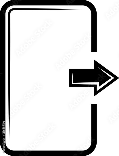 Simple vector icon. Flat illustration on a theme door