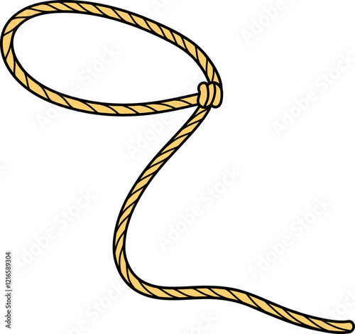Retro Western Valentine Lasso Rope doodle