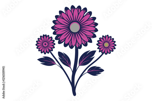 botanical image of a Matricaria chamomilla D.eps