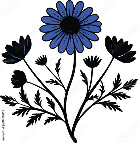 botanical image of a Matricaria chamomilla F.eps