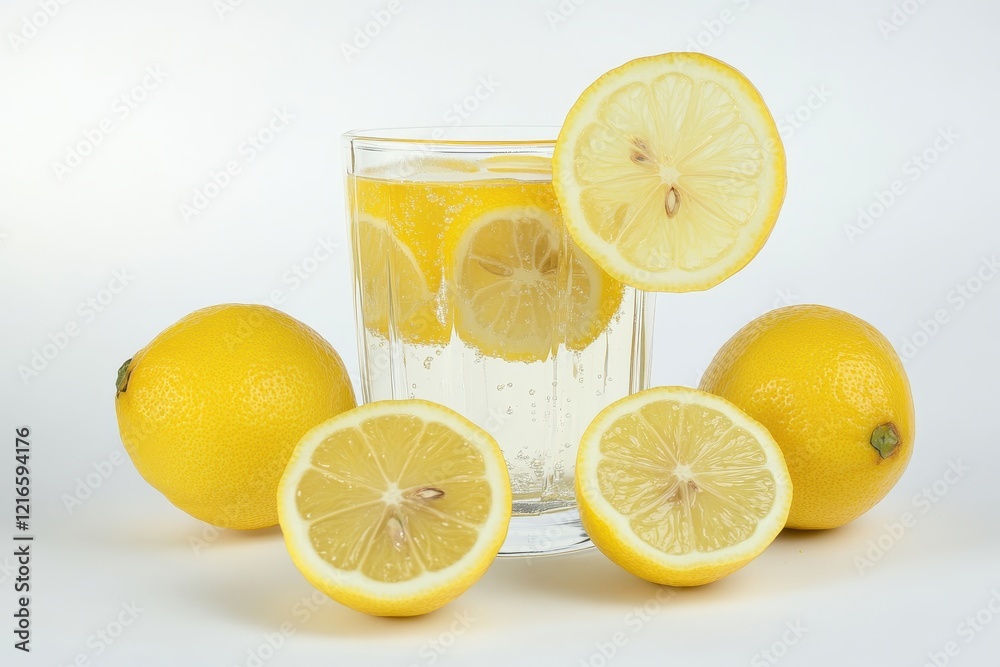 Sparkling lemon water drink, studio shot, refreshment (1) Sparkling lemon water drink, studio shot, refreshment (1)