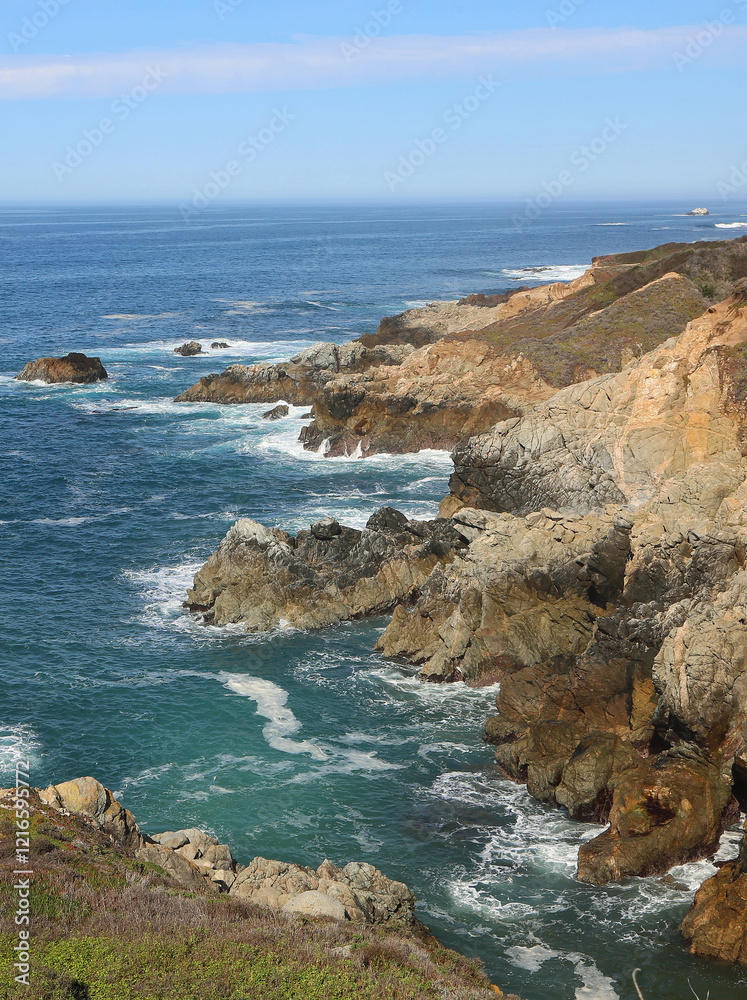 Cliff of California coast vertical