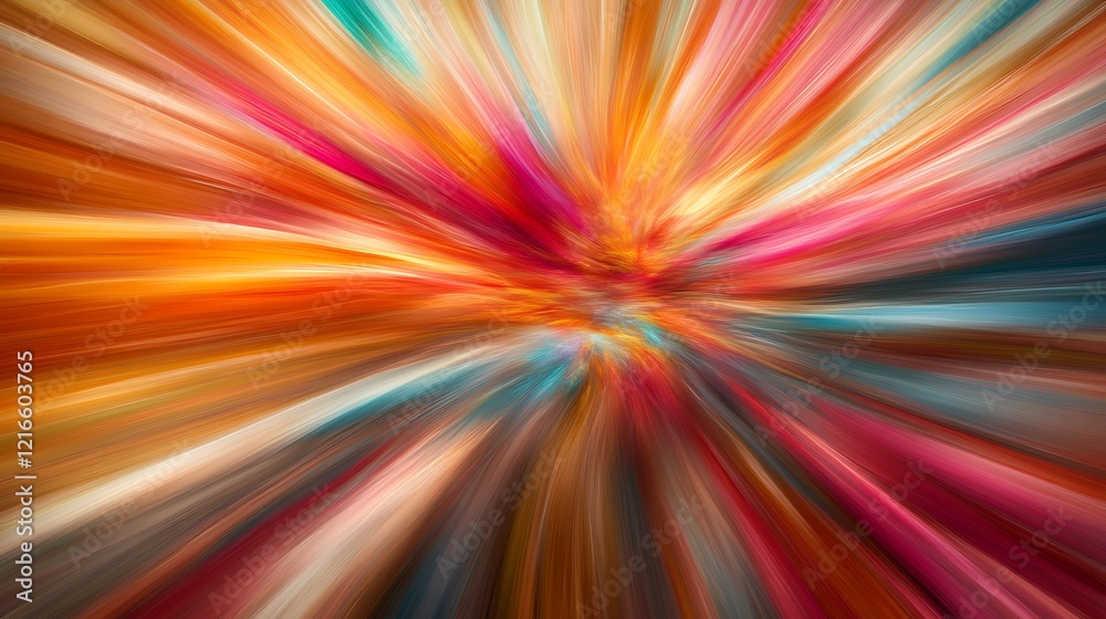 Obraz premium Abstract Radiating Colorful Lines Artistic Design