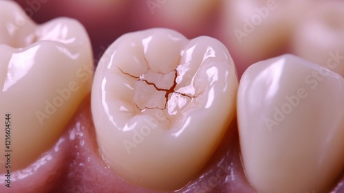  Closeup Cracked Tooth Broken