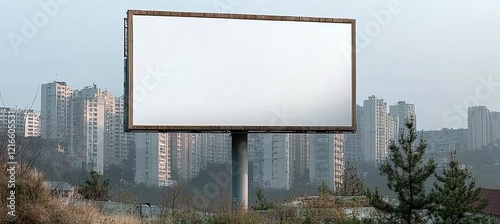 Wallpaper Mural Large Blank Billboard Against a Cityscape Urban Advertising Space With Room for Your Text or Design Torontodigital.ca