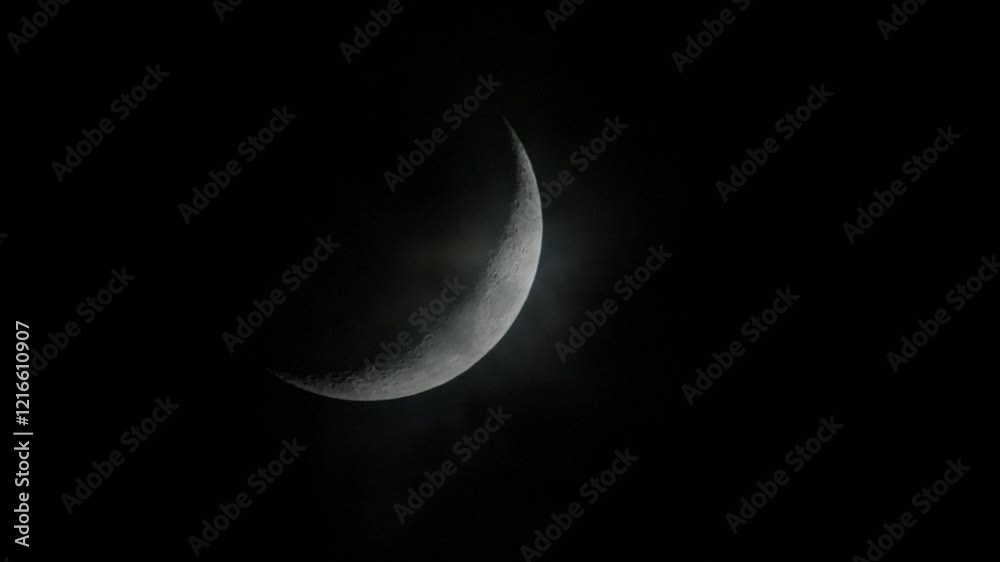 Incomplete Moon slow moves through the night sky. Incomplete Moon slow moves through the night sky.