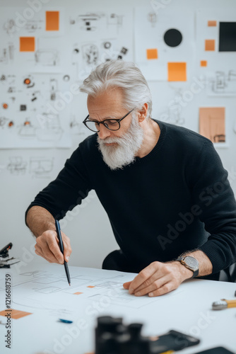 A detailed macro shot of hands sketching innovative product designs on paper, emphasizing the creative process in fostering inventiveness, photo