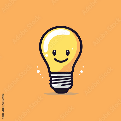 elegant illustration of light bulb idea