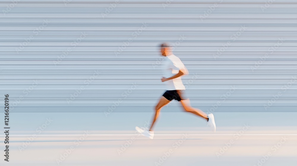Dynamic runner poised at the starting line, vibrant athletic energy fills the scene, clear backdrop emphasizing movement and anticipation, perfect for sports-themed projects. Dynamic runner poised at the starting line, vibrant athletic energy fills the scene, clear backdrop emphasizing movement and anticipation, perfect for sports-themed projects.