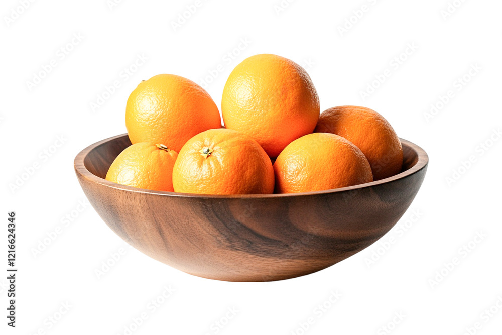 Fresh Oranges in Wooden Bowl Healthy Snack Fresh Oranges in Wooden Bowl Healthy Snack