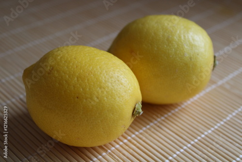 Lemons fresh fruits yellow