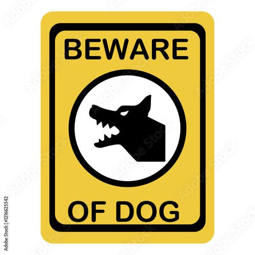 beware of dog sign