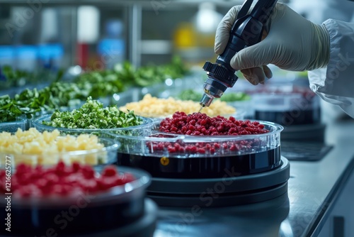 Laboratory testing of various food textures using high-tech equipment