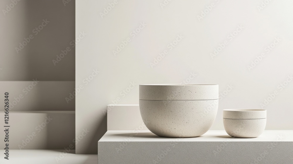 Minimalist Organic Skincare Packaging in Soft Lighting Minimalist Organic Skincare Packaging in Soft Lighting