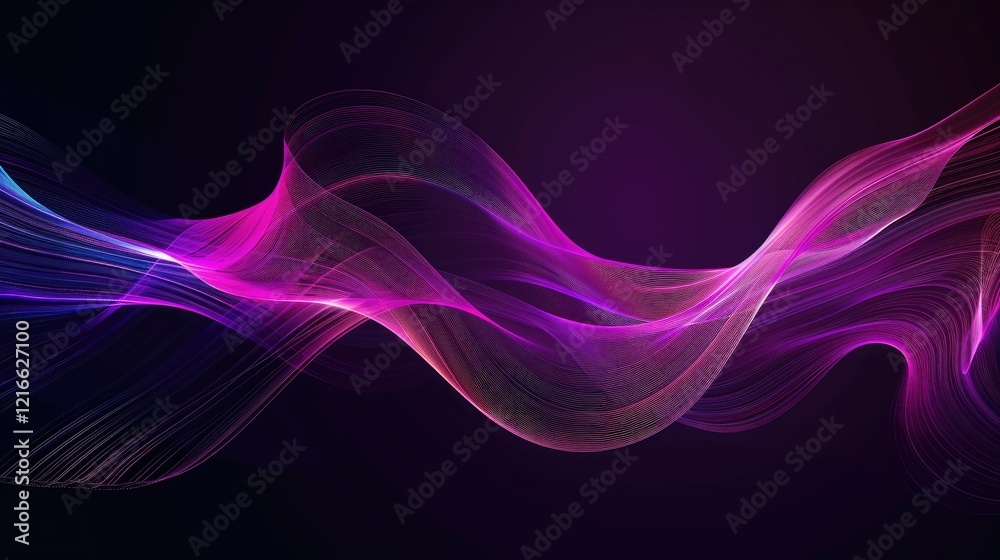 Abstract waves of vibrant colors flowing in a digital space. Abstract waves of vibrant colors flowing in a digital space.