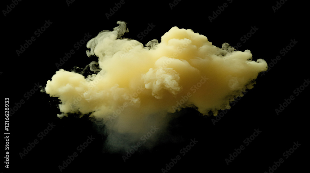 a soft yellowish smoke cloud suspended in mid-air with billowing texture isolated on a black background
a soft yellowish smoke cloud suspended in mid-air with billowing texture isolated on a black background