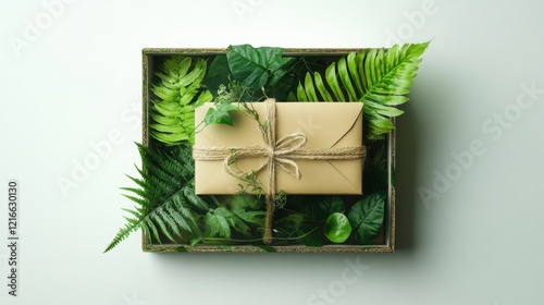 Eco-Friendly Gift Wrapped in Nature's Embrace photo