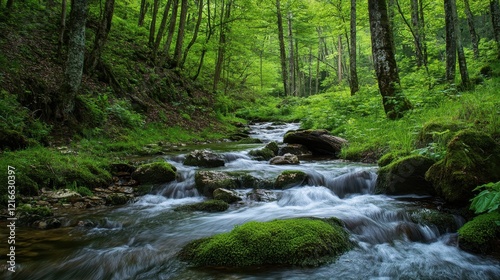 Serene Forest Creek - Nature's Embrace