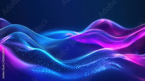 Abstract Neon Wave Pattern