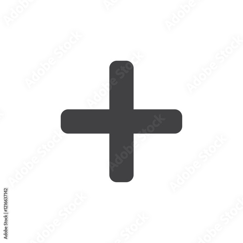 Plus icon Vector logo set flat