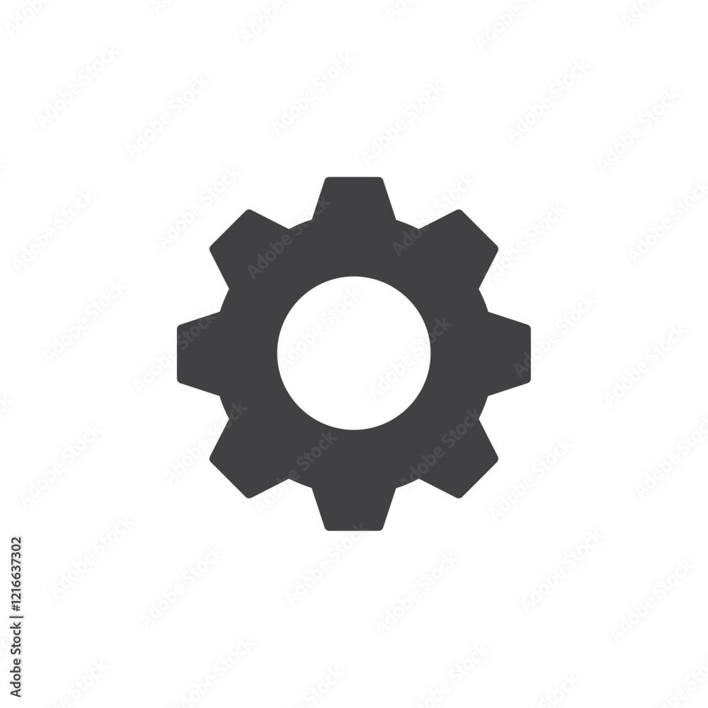 Setting icon Vector logo set flat