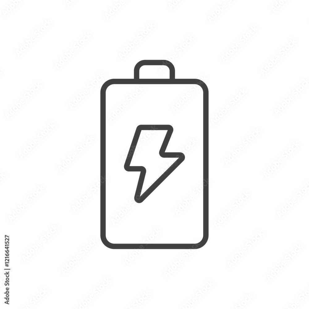 A simple battery icon with a lightning bolt, indicating power or energy levels. A simple battery icon with a lightning bolt, indicating power or energy levels.