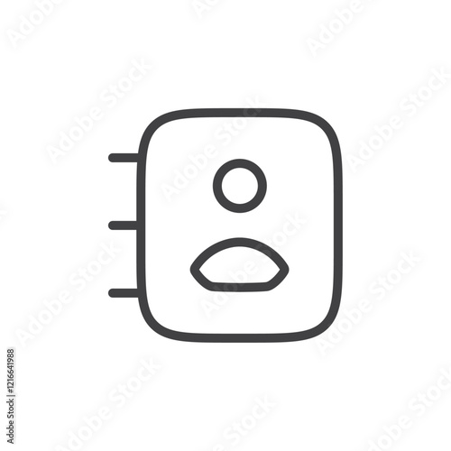 Address book icon symbolizing contacts or communication.