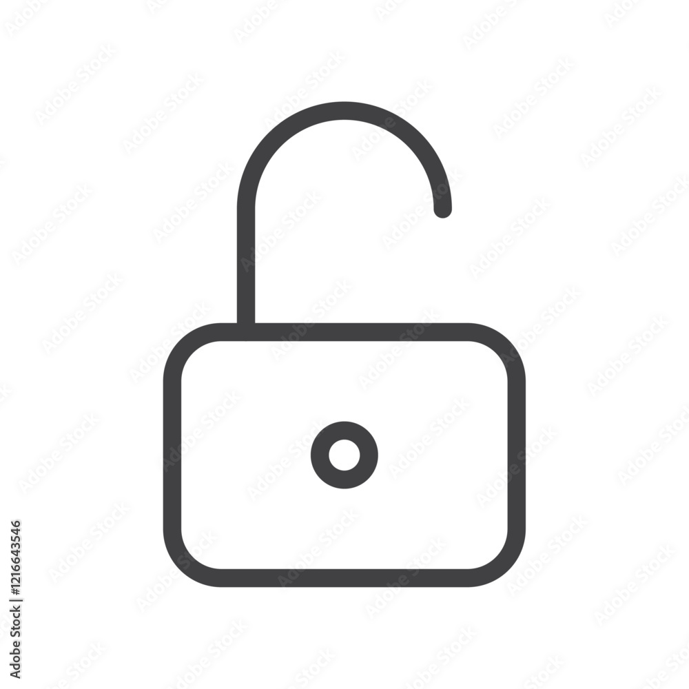 Simple lock icon symbolizing security or privacy. Simple lock icon symbolizing security or privacy.