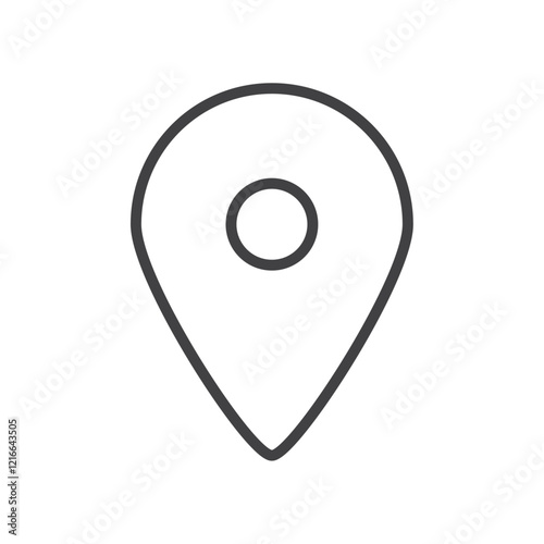 Free Download Simple location pin icon symbolizing maps or navigation. - GFXLoad