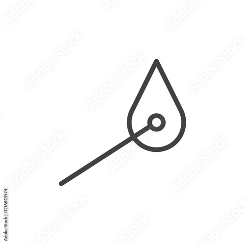 Simple matchstick icon symbolizing fire or ignition.