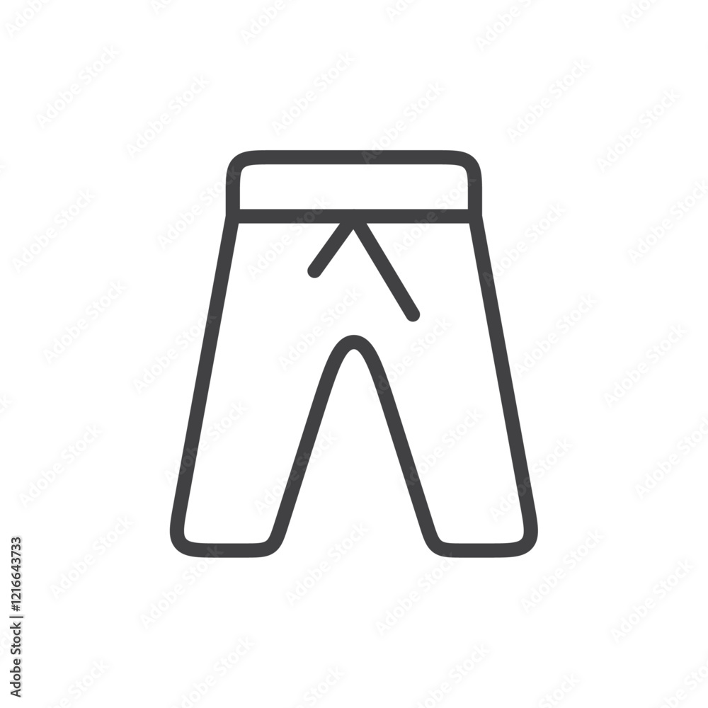 Simple pants icon symbolizing clothing or fashion. Simple pants icon symbolizing clothing or fashion.