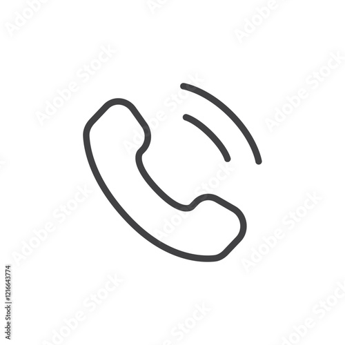 Simple telephone receiver icon symbolizing calls or communication.