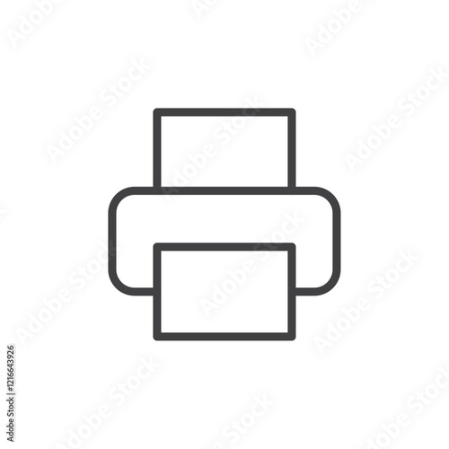 Simple printer icon symbolizing printing or office tasks.