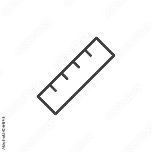 Simple ruler icon symbolizing measurement or precision.