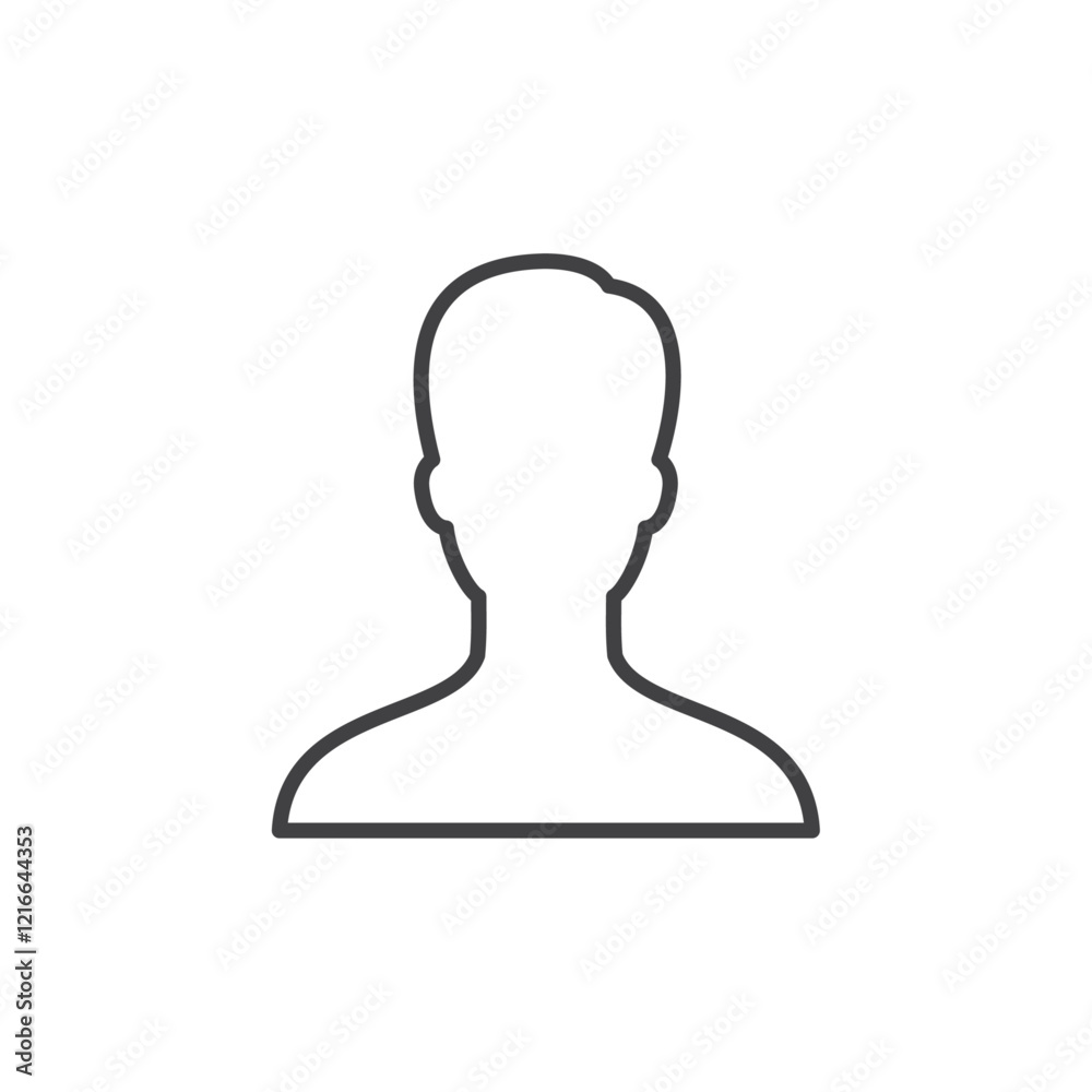 Simple user icon symbolizing profile or person. Simple user icon symbolizing profile or person.