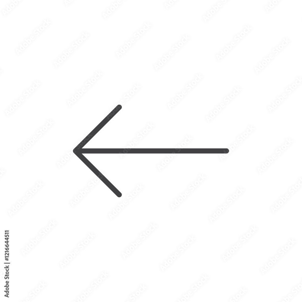 A basic leftward-pointing arrow icon, indicating backward navigation, return, or previous actions. A basic leftward-pointing arrow icon, indicating backward navigation, return, or previous actions.