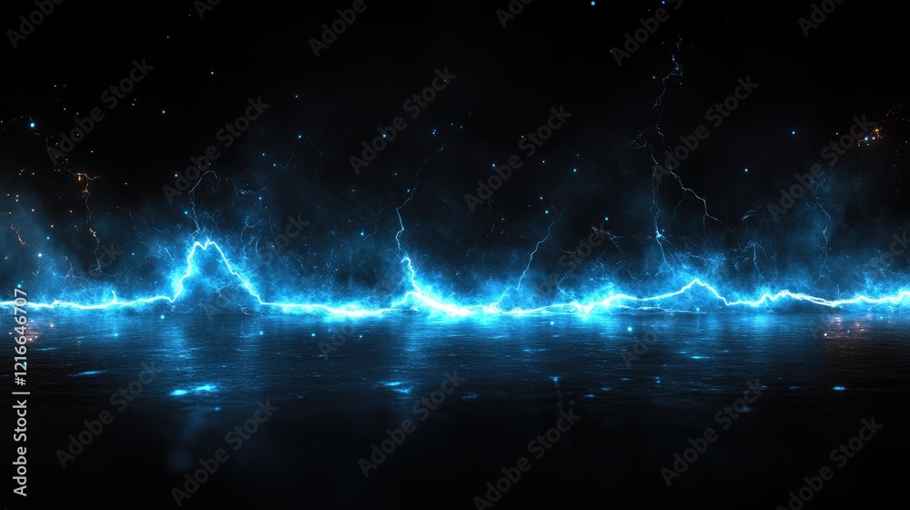 custom made wallpaper toronto digitalAbstract Glowing Blue Energy Streaks on Dark Background