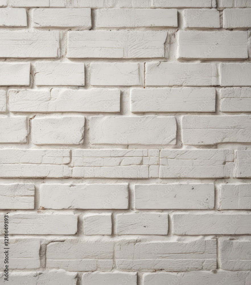 Close-up of a white brick wall with a subtle mortar joint effect , masonry, urban landscape Close-up of a white brick wall with a subtle mortar joint effect , masonry, urban landscape