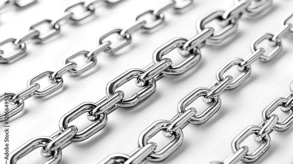 Close-up of metallic chains: Industrial strength and connection Close-up of metallic chains: Industrial strength and connection