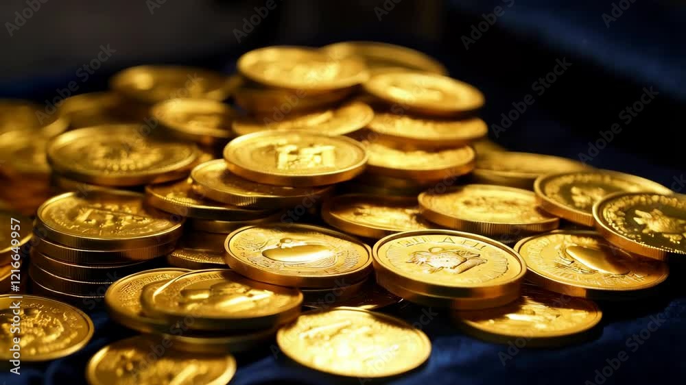 A Pile of Gold Coins: Wealth, Luxury, and Prosperity A Pile of Gold Coins: Wealth, Luxury, and Prosperity
