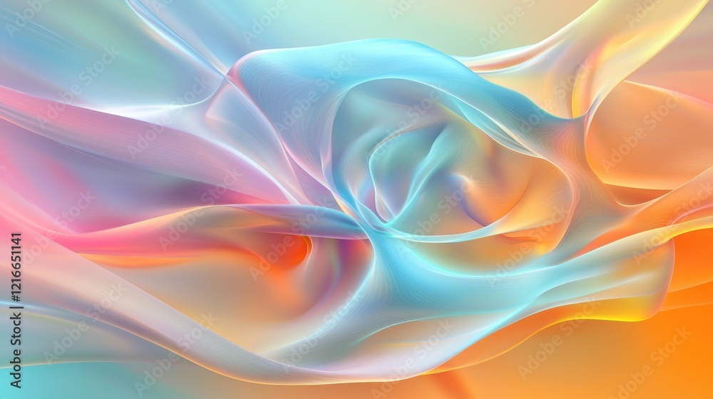 Obraz premium Abstract Pastel Swirls