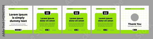 editable creative carousel template for social media post