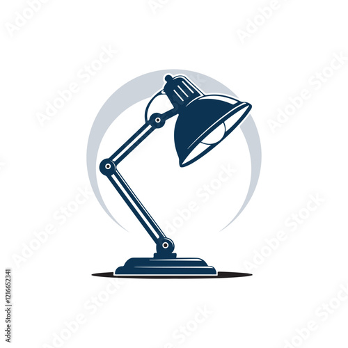 desk lamp silhouette vector line art