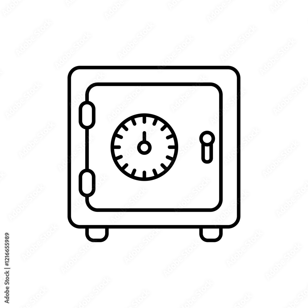 Obraz premium Bank vault icon Vector logo set flat