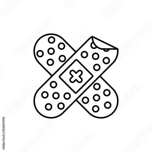 Band aid icon Vector logo set flat