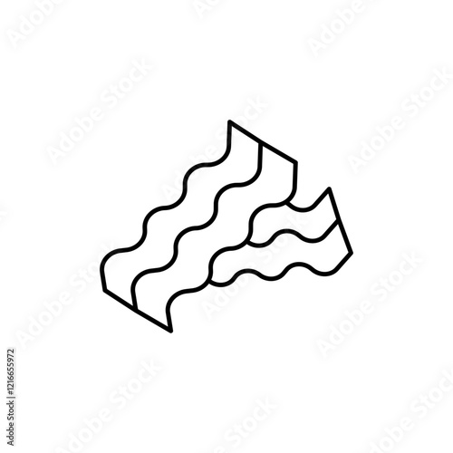 Bacon icon Vector logo set flat